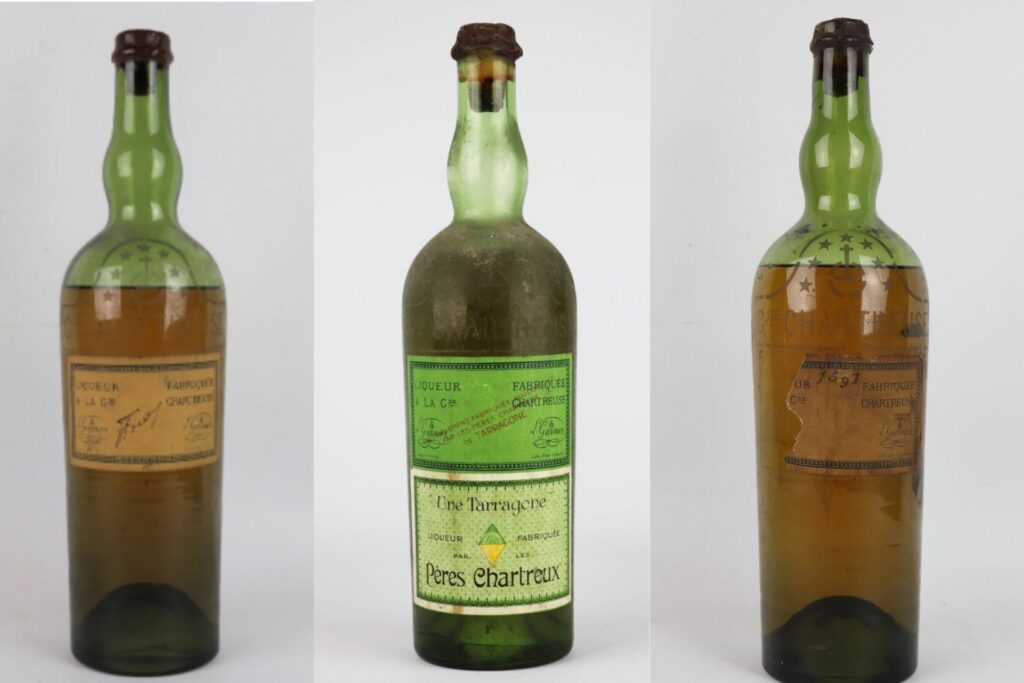 3 bouteilles de Chartreuse du 19eme vendue ces dernières années à plus de 2000€ aux enchères